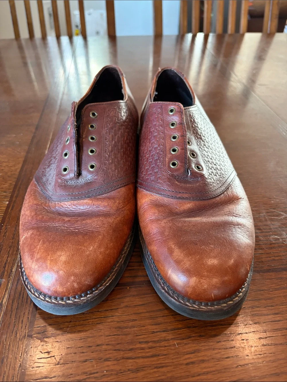 H.S. Trask brown leather